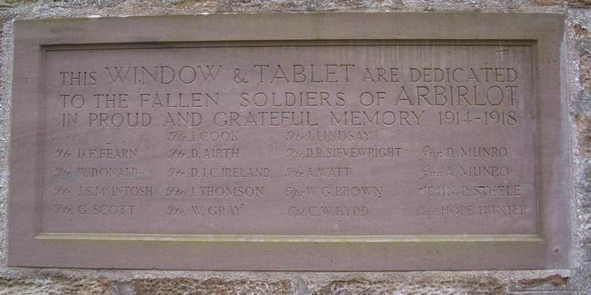 Arbirlot war memorial