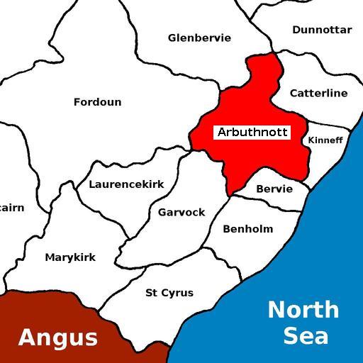map of Arbuthnott